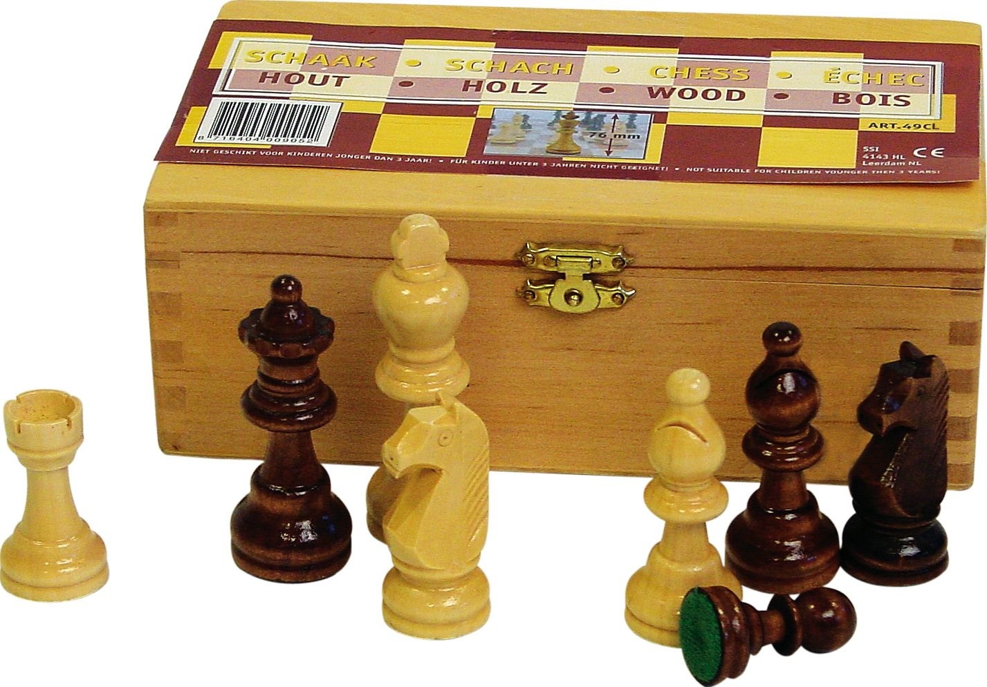 Figury pionki szachowe Abbey Game 87mm 49CL-ASS